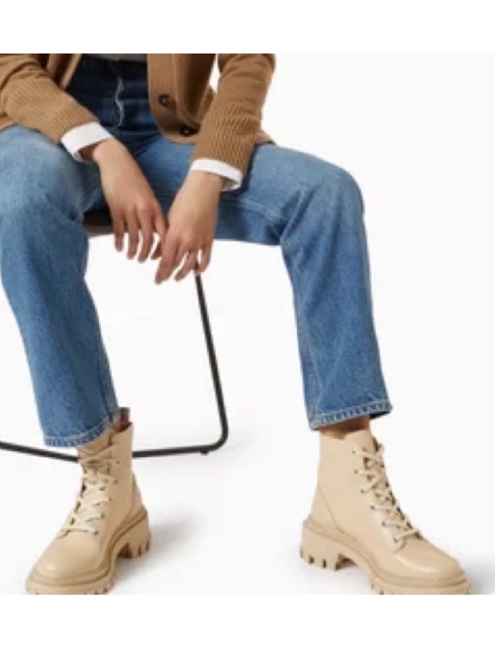 Schutz chunky combat boots 9.5 B tan